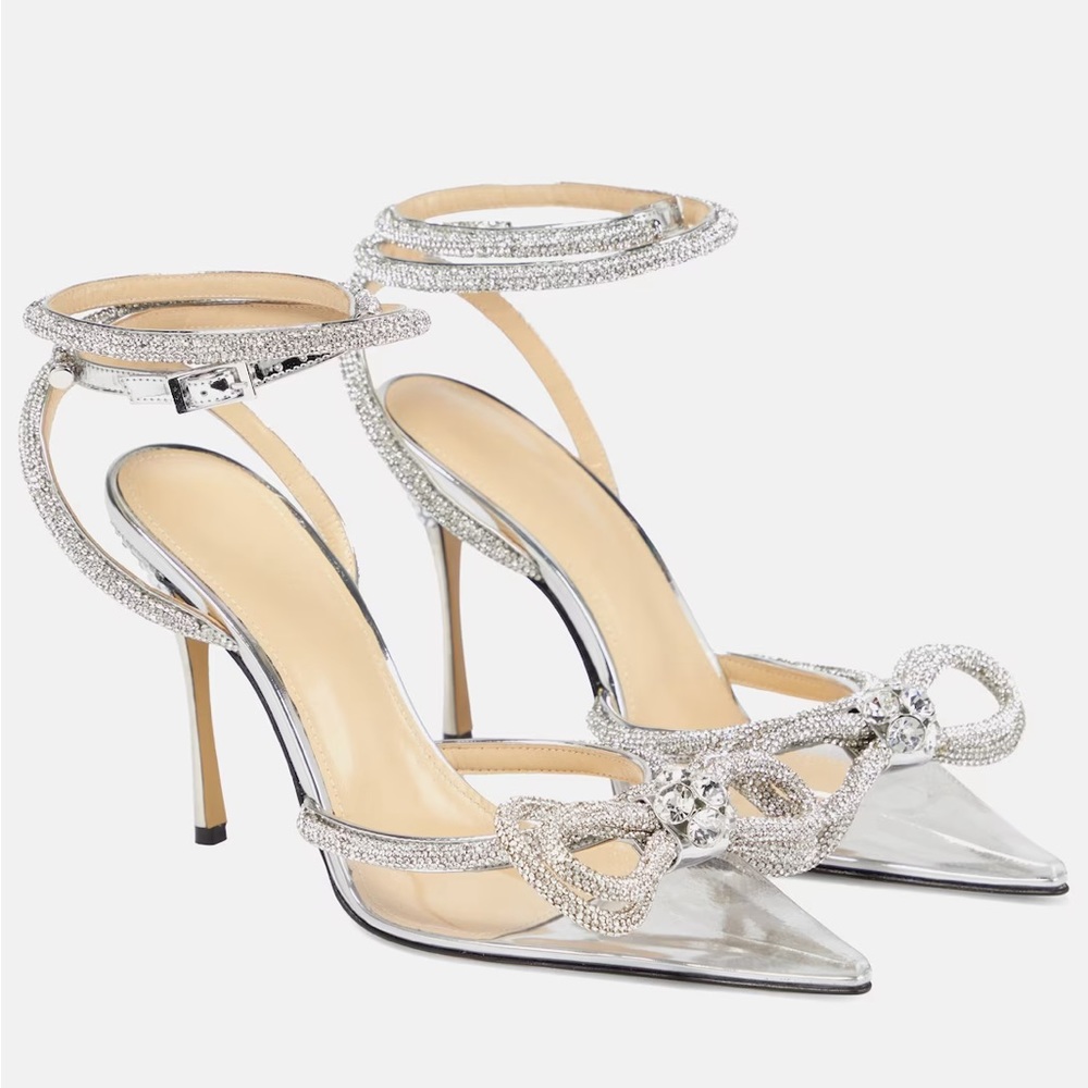 Mach & Mach Double Bow embellished pumps